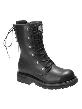 Harley-Davidson Barrister Black 7.75" Waterproof Leather Motorcycle Boots D87183